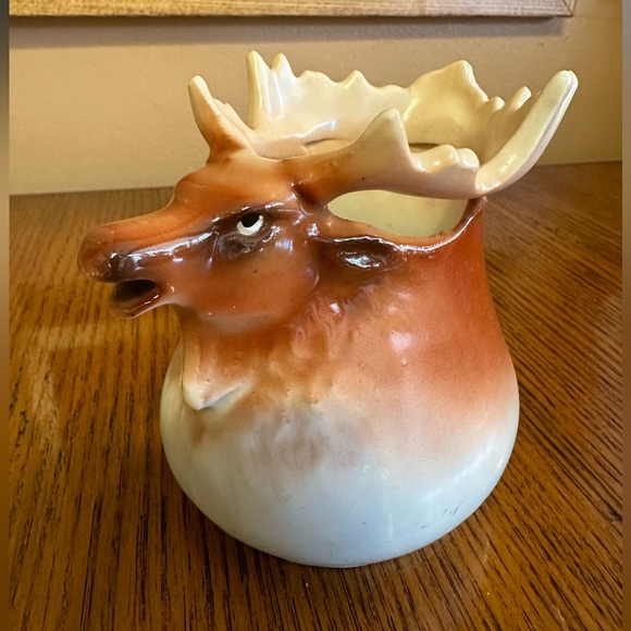 Antique Moose Elk Antler Figural Creamer - Picture 2 of 7